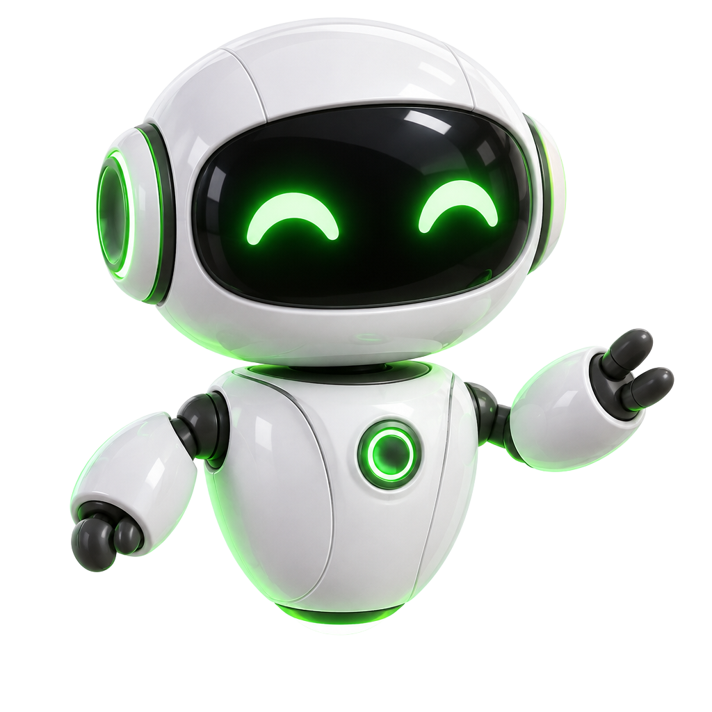 Oskar AI robot mascot